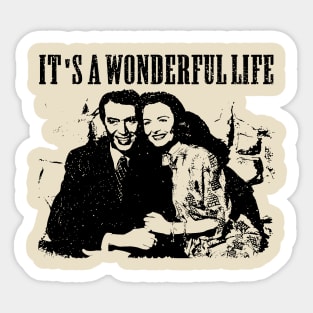 it's a wonderful life // movie retro Sticker